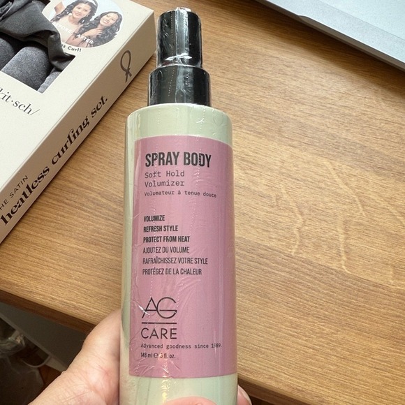 Kitsch Satin Heatless Curling Set + AG Care Spray‎ Body Soft Hold Volumizer - Picture 4 of 5